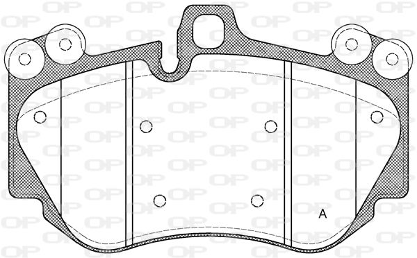 OPEN PARTS Комплект тормозных колодок, дисковый тормоз BPA1140.00